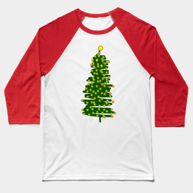 Xmas Tree Baseball T-Shirt by IKIosifelli